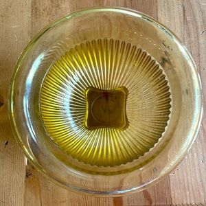 Vintage Federal Glass Amber/ Yellow Bowl